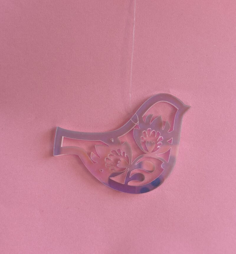 Transparent bird with folk pattern - Image 2