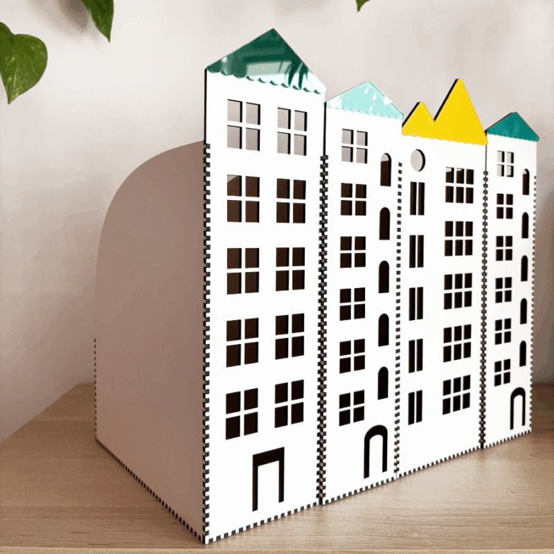 File organizer - white house with colorful roof - Image 2