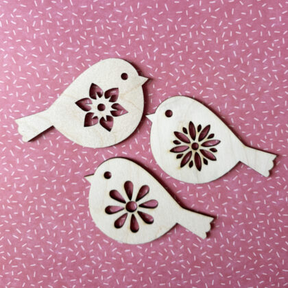 Birds - set of three ornaments