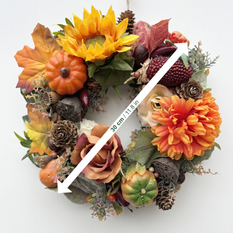 autumn wreath - red corn cob - Image 4