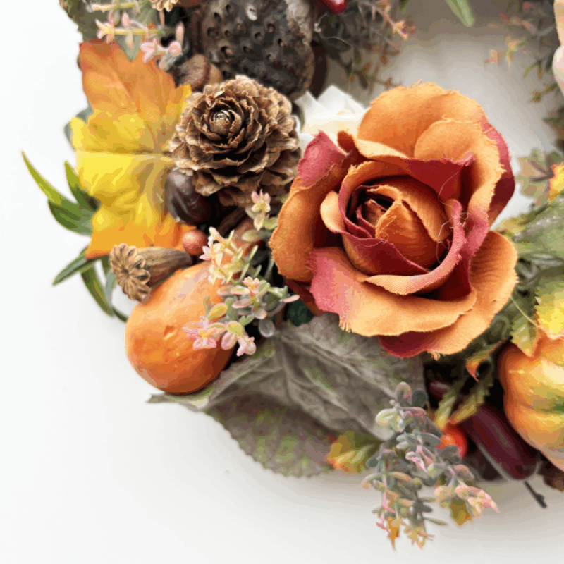 autumn wreath - red corn cob - Image 3