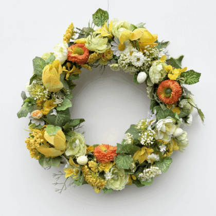 wreath - orange daisies