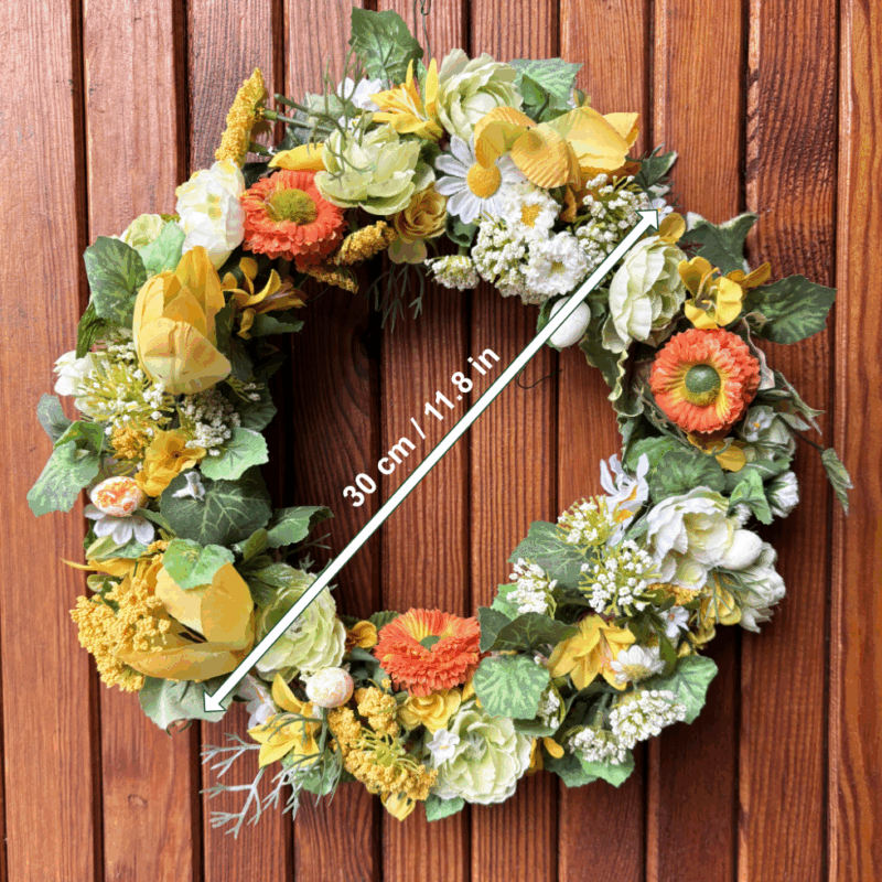 wreath - orange daisies - Image 4